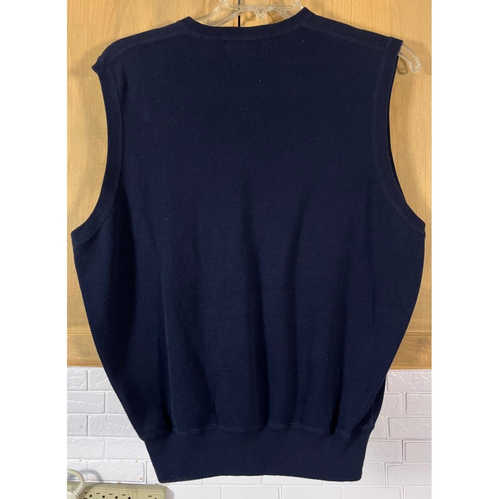 Polo Golf Ralph Lauren Sweater Vest Mens L Navy Blue V-Neck Cotton